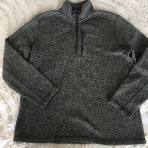 Men's Gray Quarter-Zip Sweater L